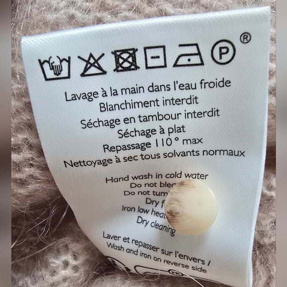 Sezane - Angelie Beige Cardigan Sweater - M - Picture 7 of 9